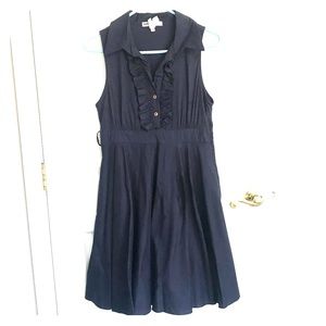 Sleeveless Navy Dress